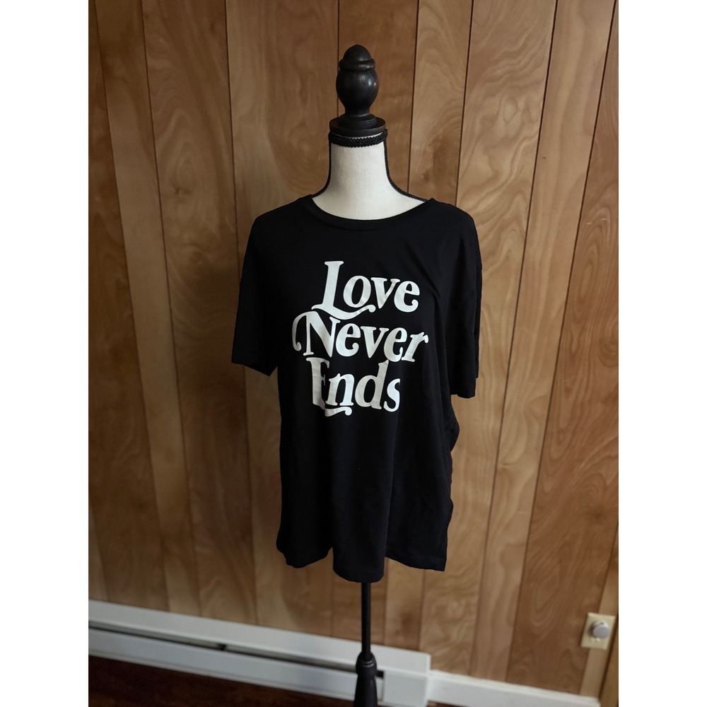 Sandro Paris Love Never Ends Graphic T-Shirt Black White SFTS00256-20